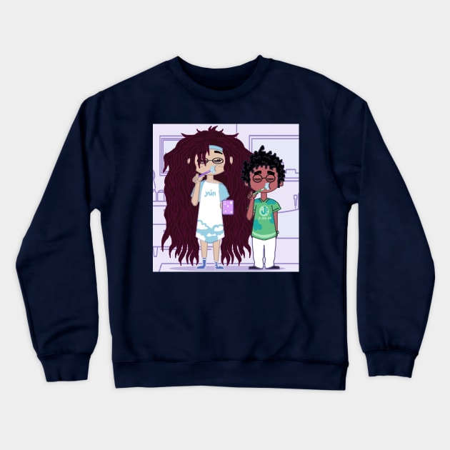 Messy Morning Crewneck Sweatshirt by TeeJay93